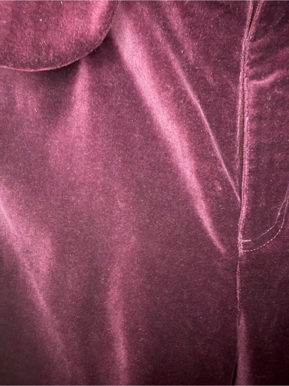 Vintage Ralph Lauren Women’s Velvet Suit Set - Deep Wine - Picture 4 of 8